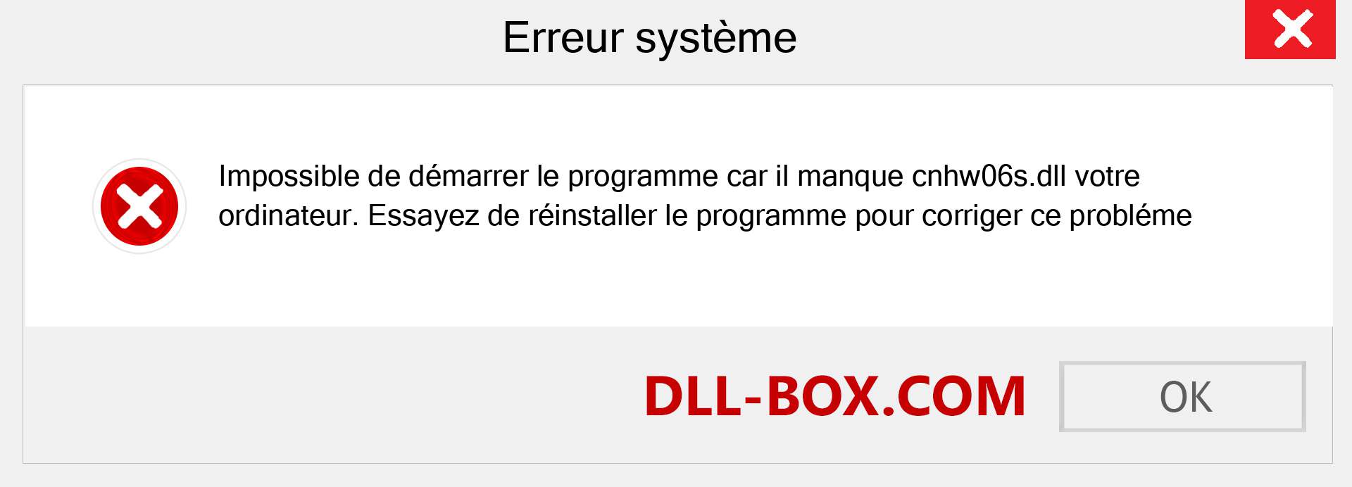 Le fichier cnhw06s.dll est manquant ?. Télécharger pour Windows 7, 8, 10 - Correction de l'erreur manquante cnhw06s dll sur Windows, photos, images