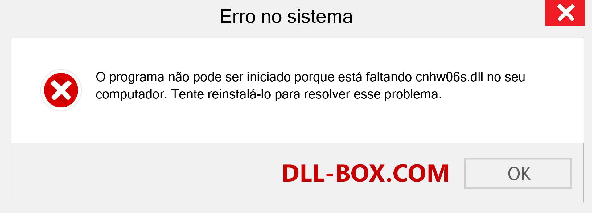 Arquivo cnhw06s.dll ausente ?. Download para Windows 7, 8, 10 - Correção de erro ausente cnhw06s dll no Windows, fotos, imagens
